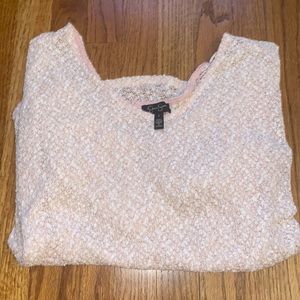 Light pink and gold knitted sweater from Jessica Simpson